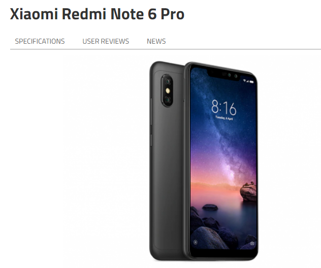 Xiaomi Redmi Note 6 Pro